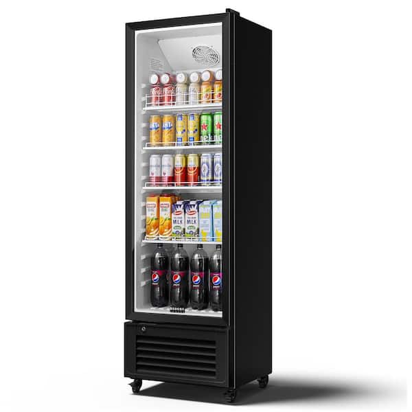 BODEGA 23.4 in. W 10.2 cu. ft. Single Zone 264 Cans Beverage Cooler, Merchandiser Refrigerator with Adjustable Shelves in Black