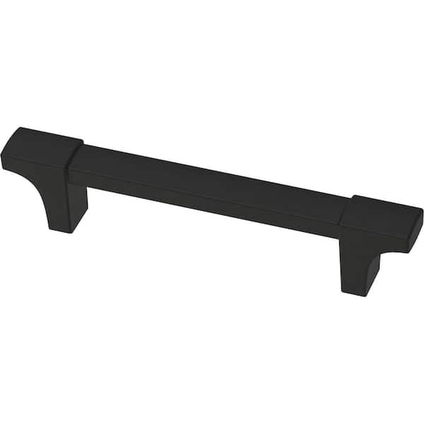Liberty Modern Track 3-3/4 in. (96 mm) Modern Matte Black Cabinet Drawer Bar Pull