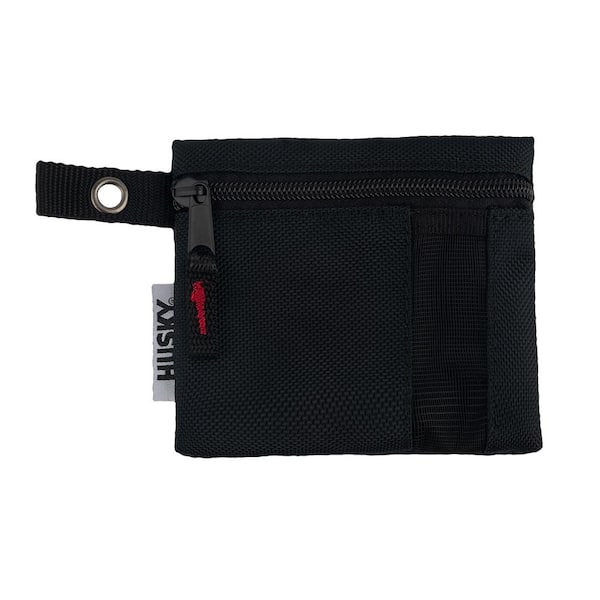 3-Piece Accessory and Fastener Black Canvas Zipper Bag Set - ideal