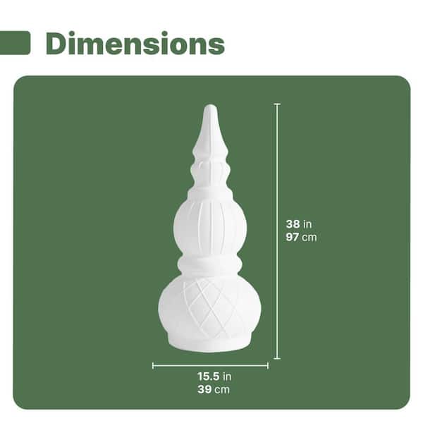 Step2 36 in. Outdoor Christmas Ornament Topiary (White) 549599