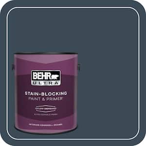 1 gal. #BXC-26 New Navy Blue Extra Durable Eggshell Enamel Interior Paint & Primer