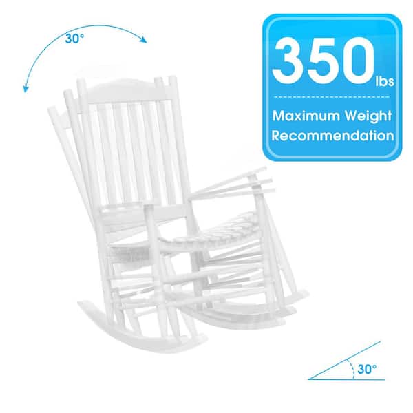 White Wood Rocking Chair DL-SS24005 - The Home Depot