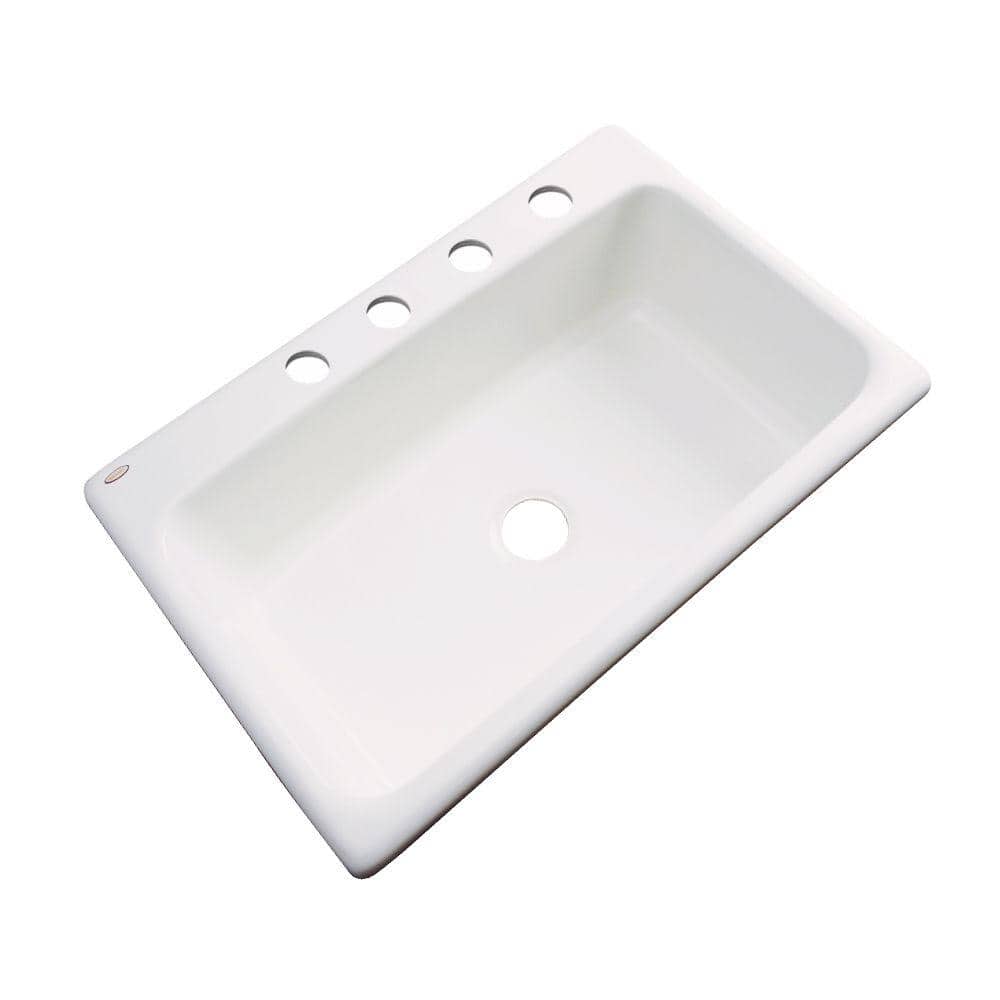 Reviews For Thermocast Manhattan Drop In Acrylic 33 In 4 Hole Single Bowl Kitchen Sink In Biscuit 48403 The Home Depot Reviews For Thermocast Manhattan Drop In Acrylic 33 In 4 Hole Single Bowl Kitchen Sink In Biscuit 48403 The Home Depot
