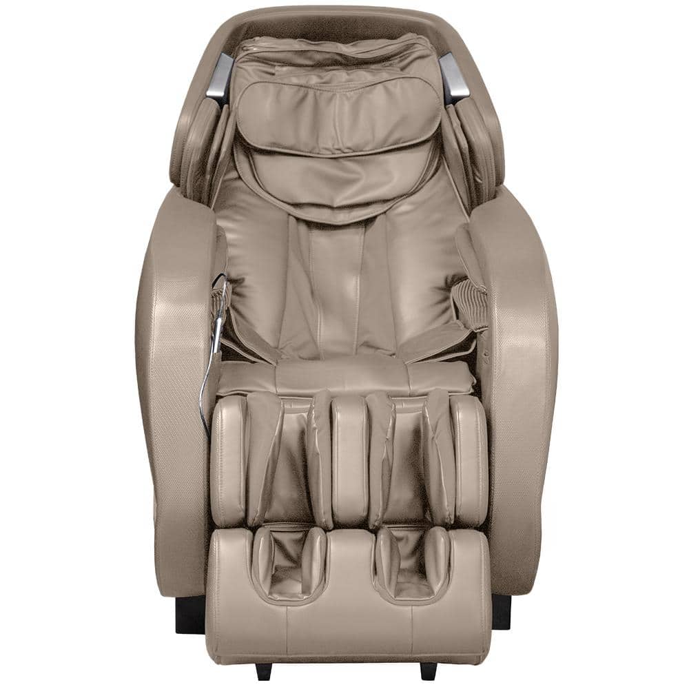 Gray Faux Leather Swivel Massage Glove Chair with Remote Control