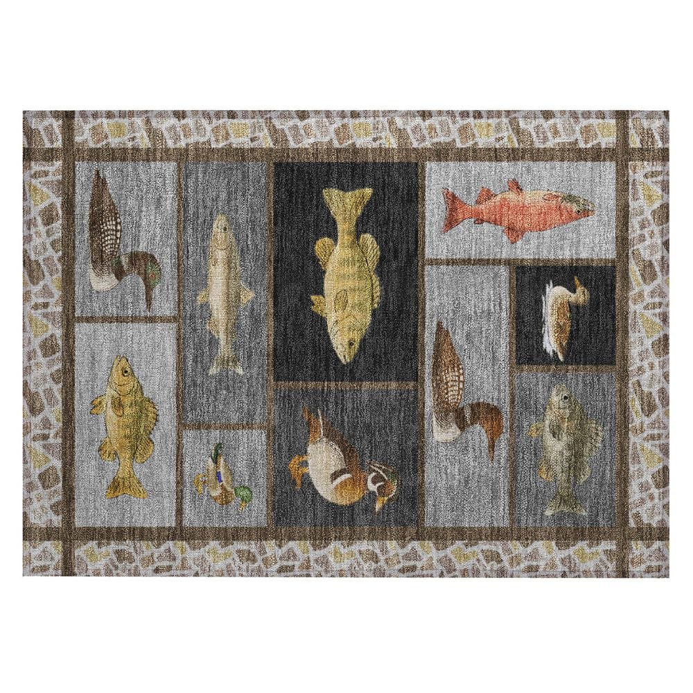 Chantille Machine Washable Indoor/Outdoor Abstract ACN2606 Gray 2 ft. x 3 ft. Accent Rug price history on PriceWatchPro
