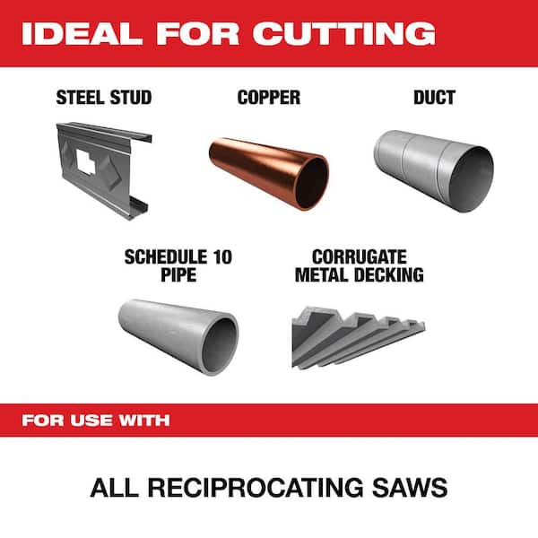 4 in. 24 TPI Thin Metal Cutting SAWZALL Reciprocating Saw Blades (5-Pack)