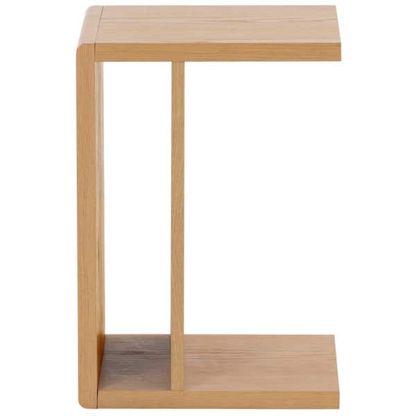 SAFAVIEH Kassia 14 in. Natural Square MDF End Table