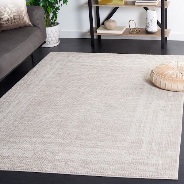 Continental 3 ft. x 5 ft. Ivory/Beige Ascending Basketweave Area Rug