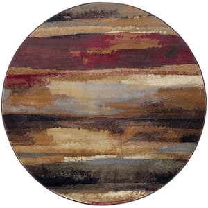 Festival Abstract Multi-Color 8 ft. Round Indoor Area Rug