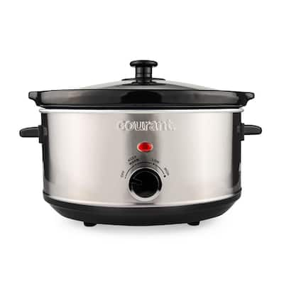 Tayama 1 qt. White Mini Ceramic Stew Slow Cooker with Pre-Settings and  Built-In Timer TSP-100 - The Home Depot