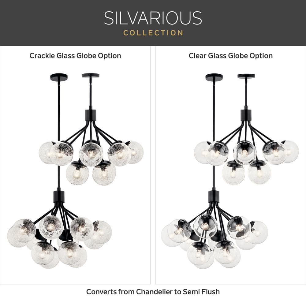Champagne Bronze 12-Light Clear Glass Chandelier