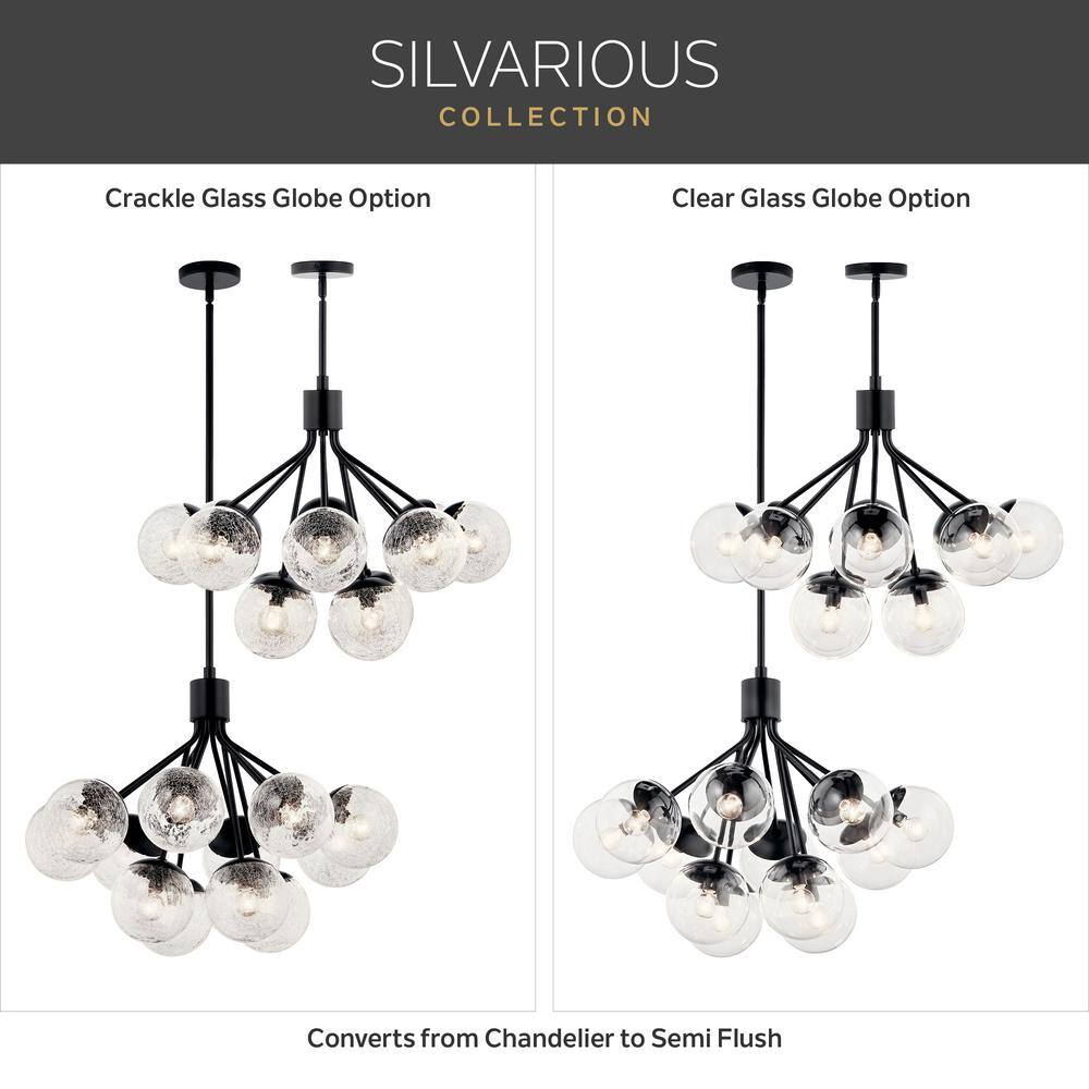 Champagne Bronze 16-Light Sputnik Chandelier with Clear Glass Shades