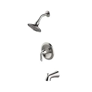 Piccolo Single-Handle 5-Spray Tub and Shower Faucet in Brushed Nickel (Valve Included)