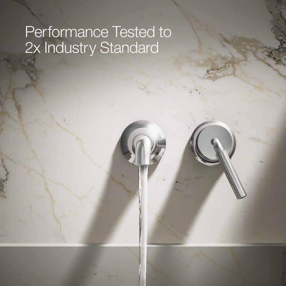 Tone Polished Chrome Single-Handle Wall-Mount Bathroom Faucet