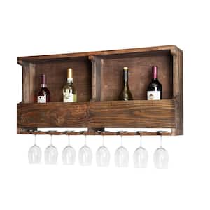 Modesto 8-Bottle Reclaimed Wood Shelf Wine Rack