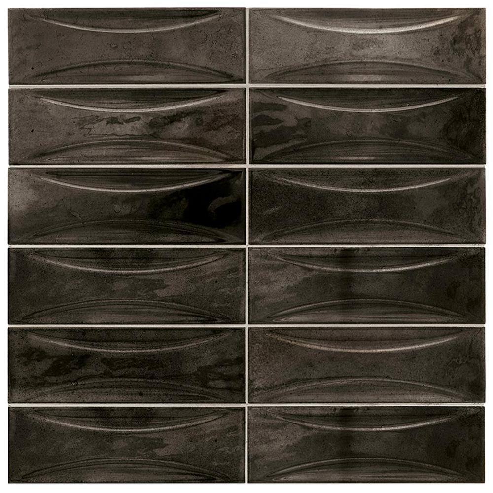 Antiek 2.58 in x 7.9 in Black Ceramic Glossy Wall Tile (40 Cases/215.2 sq. ft. /Pallet) price history on PriceWatchPro