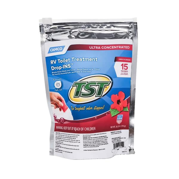 Camco Tst Ultra Concentrated Rv Toilet Treatment Drop-Ins - Hibiscus Breeze Scent, 15/Bag