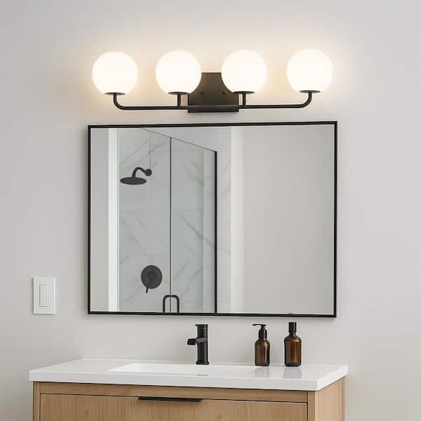 Generation Lighting Rory Extra Large 34 in. 4-Light Midnight Black