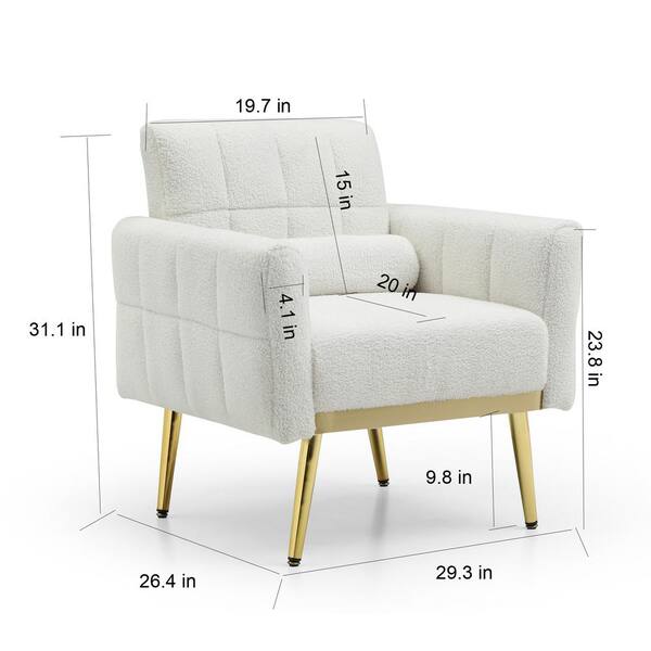 White and gold online armchair