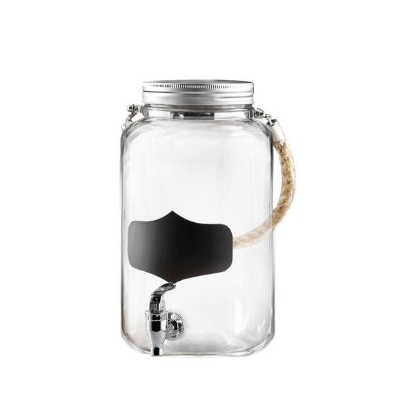 Style Setter Chalkboard Beverage Dispenser with Lid and Rope Handle