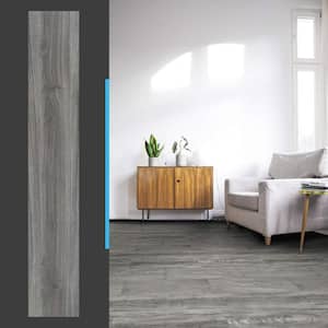 Light Grey 12 MIL x 6 in. W x 36 in. L Peel and Stick Water Resistant Luxury Vinyl Plank Flooring (54 sqft/case)