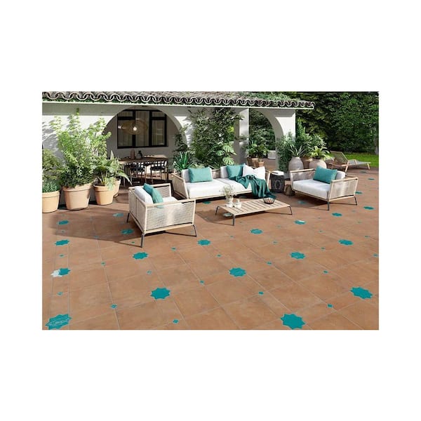 Terralis 2 in. x 2 in. Glossy Turquoise Blue Porcelain Square Wall and Floor Tile Sample