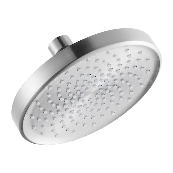 1-Spray Patterns with 1.8 GPM 6 in. Wall Mount Rain Fixed Shower Head in Brushed Nickel