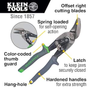 Offset Right-Cutting Aviation Snips