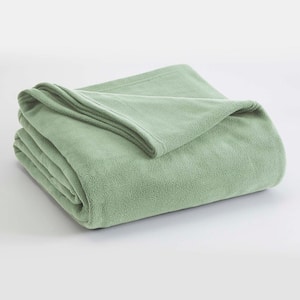 Microfleece Desert Sage Polyester Twin Blanket