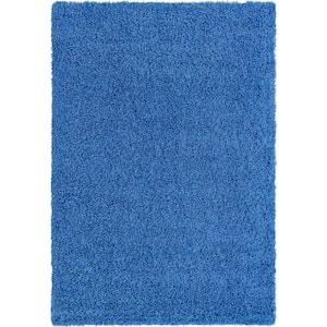 Solid Shag Periwinkle Blue 6' 1 x 9' 0 Area Rug