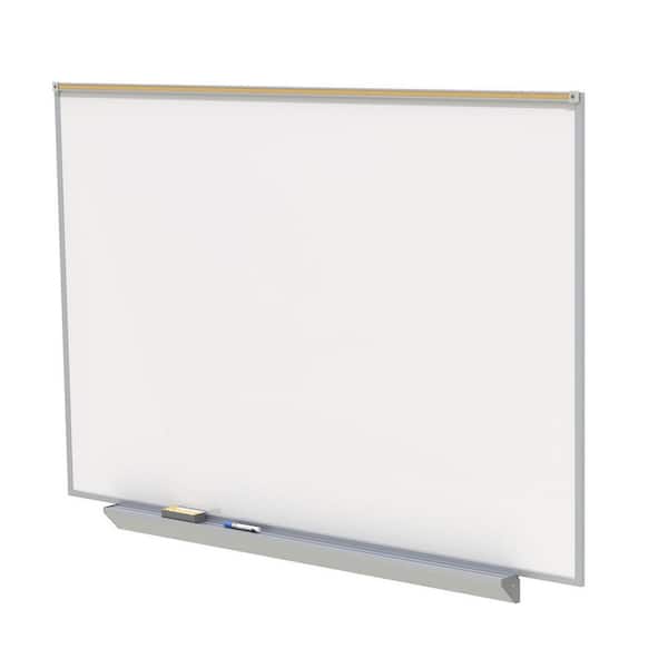 Ghent Proma Magnetic Porcelain Projection Whiteboard, Aluminum Frame, 4 ft. H x 7 ft. 4 in. W