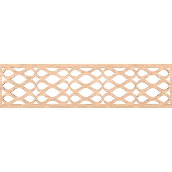 Ekena Millwork Somerset Fretwork 0.375 in. D x 47 in. W x 12 in. L Red Oak Wood Panel Moulding