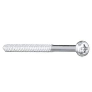 #8 x 3 in. Zinc Plated Phillips Round Head Wood Screw (2-Pack)