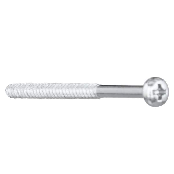 #8 x 3 in. Zinc Plated Phillips Round Head Wood Screw (2-Pack)