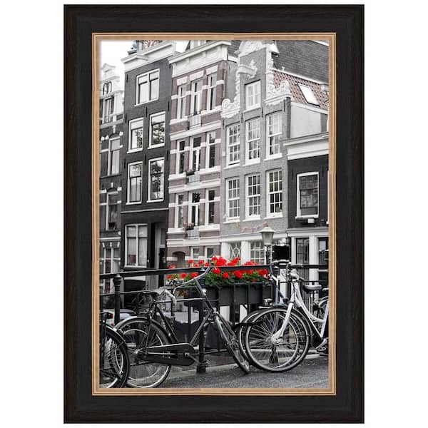 Amanti Art Opening Size 24 in. x 36 in. Vogue Black Picture Frame