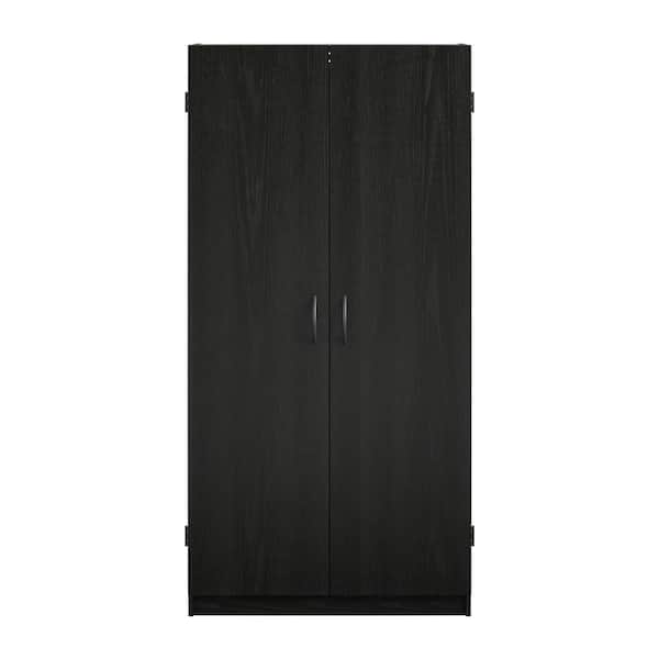 SystemBuild Evolution 60 in. System Build Woodworth Black Oak Storage Cabinet