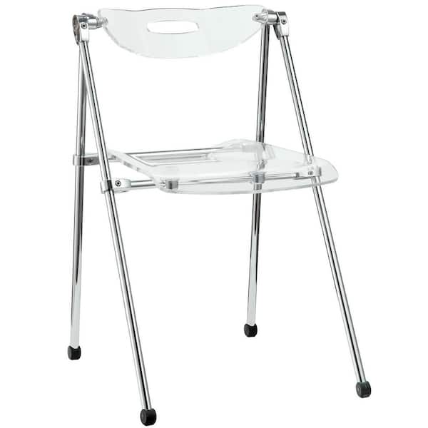 MODWAY Clear Acrylic Foldable Folding Chair