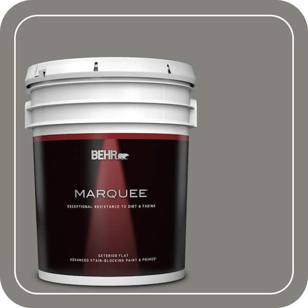 BEHR MARQUEE 5 gal. #BNC-25 Gray Pepper Flat Exterior Paint & Primer