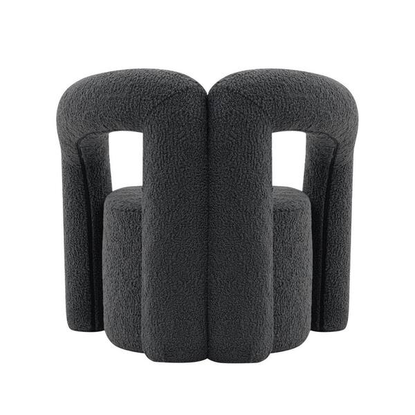 Manhattan Comfort Modern Darian Boucle Accent Chair in Black Manhattan Comfort Modern Darian Boucle Accent Chair in Black