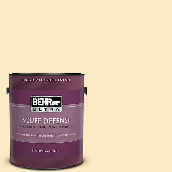 BEHR ULTRA 1 gal. #340A-2 Rich Cream Extra Durable Eggshell Enamel Interior Paint & Primer