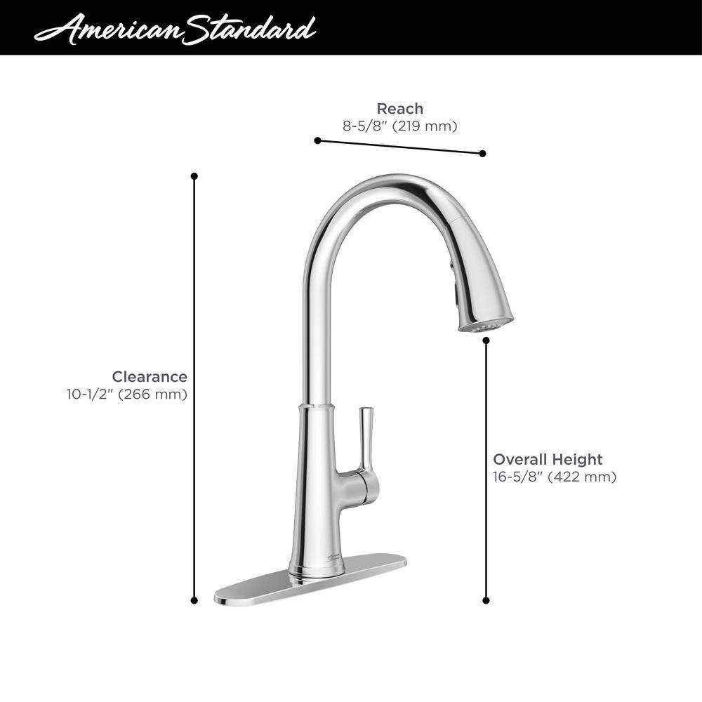 Polished Chrome Single Handle Pull-Down Kitchen Faucet