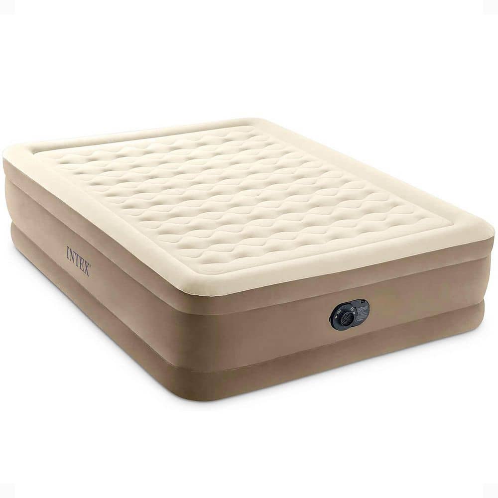 Intex Dura-Beam Deluxe 18 in. Queen Air Mattress with Built-In