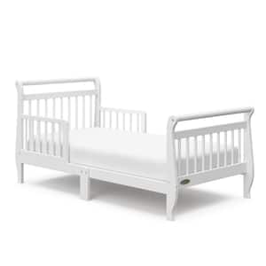 Classic Sleigh White Crib Toddler Bed