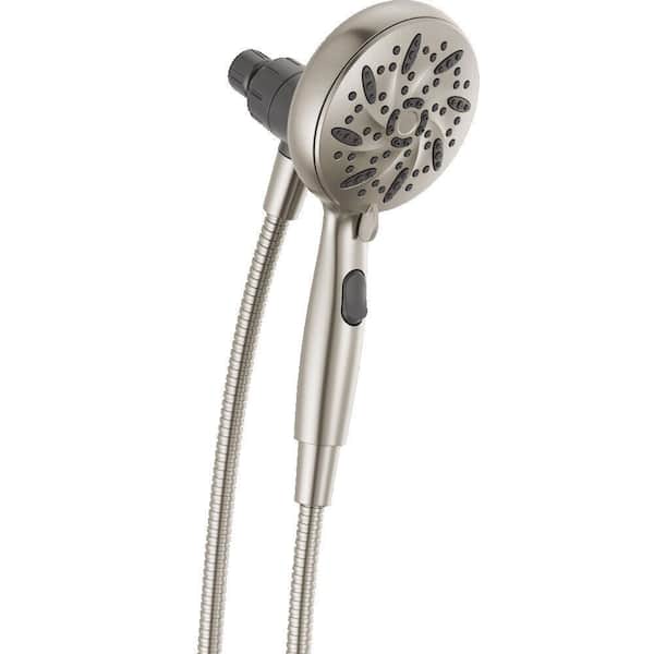 Delta SureDock Magnetic 6-Spray Patterns 1.75 GPM 4.94 in. Wall Mount Handheld Shower Head in Brushed Nickel