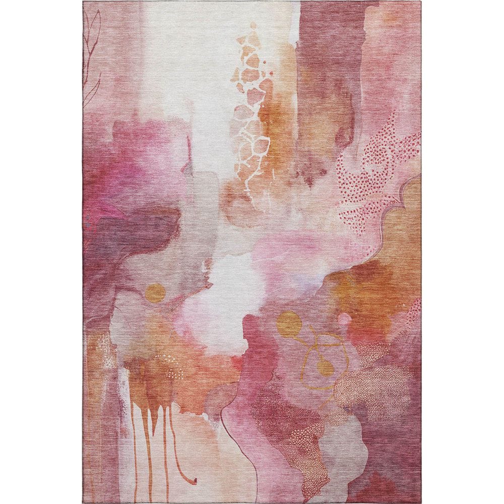 Mayfield Premium Machine Washable Abstract AMF2019 Pink 3 ft. x 4 ft. Area Rug price history on PriceWatchPro