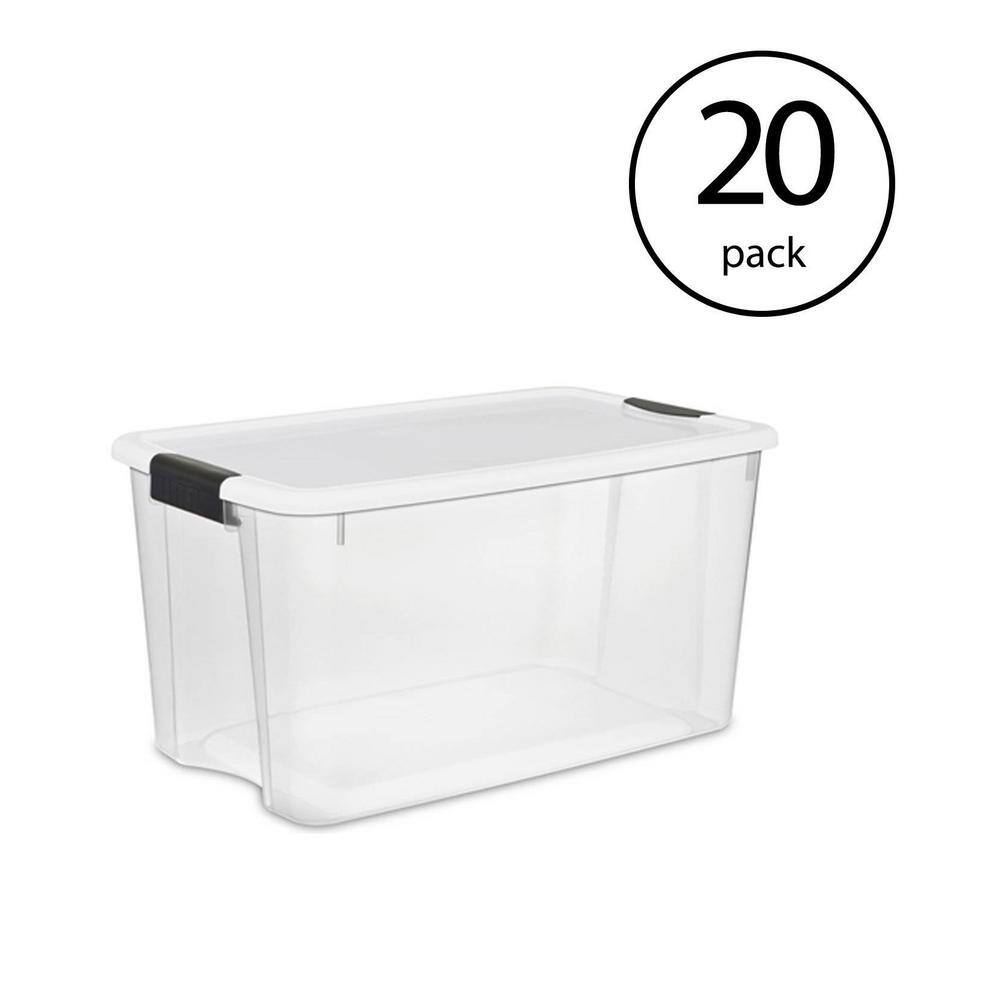 Sterilite 70 Qt. Ultra Latch Storage Box with Lid & SeeThrough Base