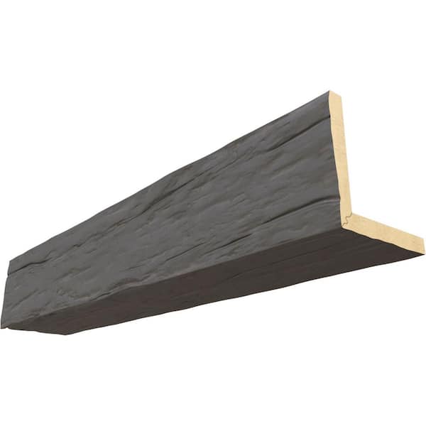 Ekena Millwork Endurathane 10 in. H x 4 in. W x 10 ft. L Riverwood Slate Faux Wood Beam