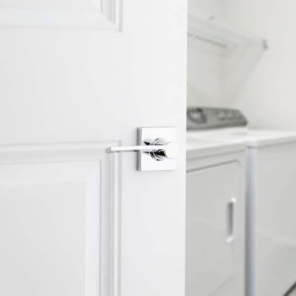 Ladera Polished Chrome Hall and Closet Door Handle with Square Trim