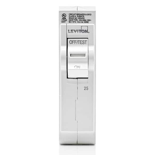 Branch Circuit Breaker, Standard 1-Pole 25 Amp 120-Volt, Hydraulic Magnetic LB125