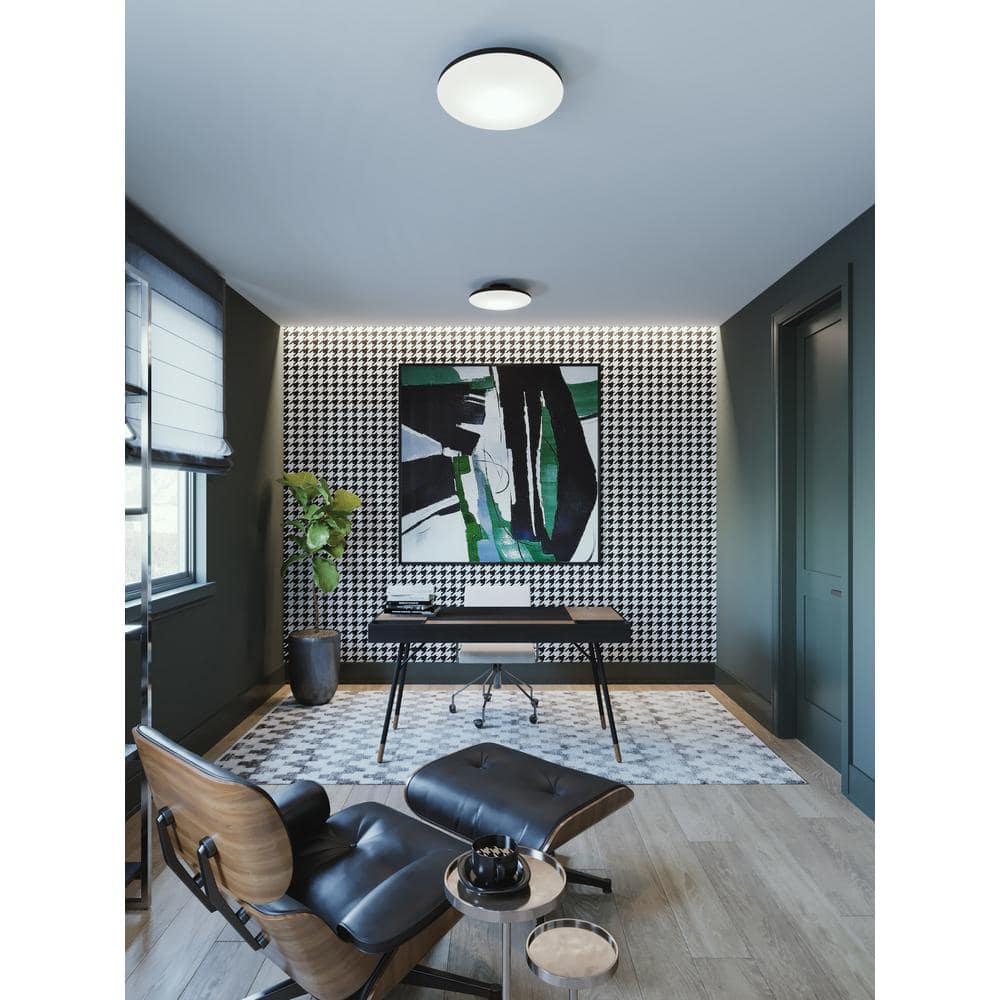 Satin Brass 19" Round Modern LED Ceiling Light for Indoor/Outdoor